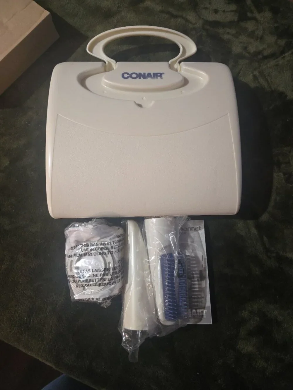 Conair SoftBonnet Hair Dryer - New, Portable Hooded Bonnet w/ Vent Brush & Conce